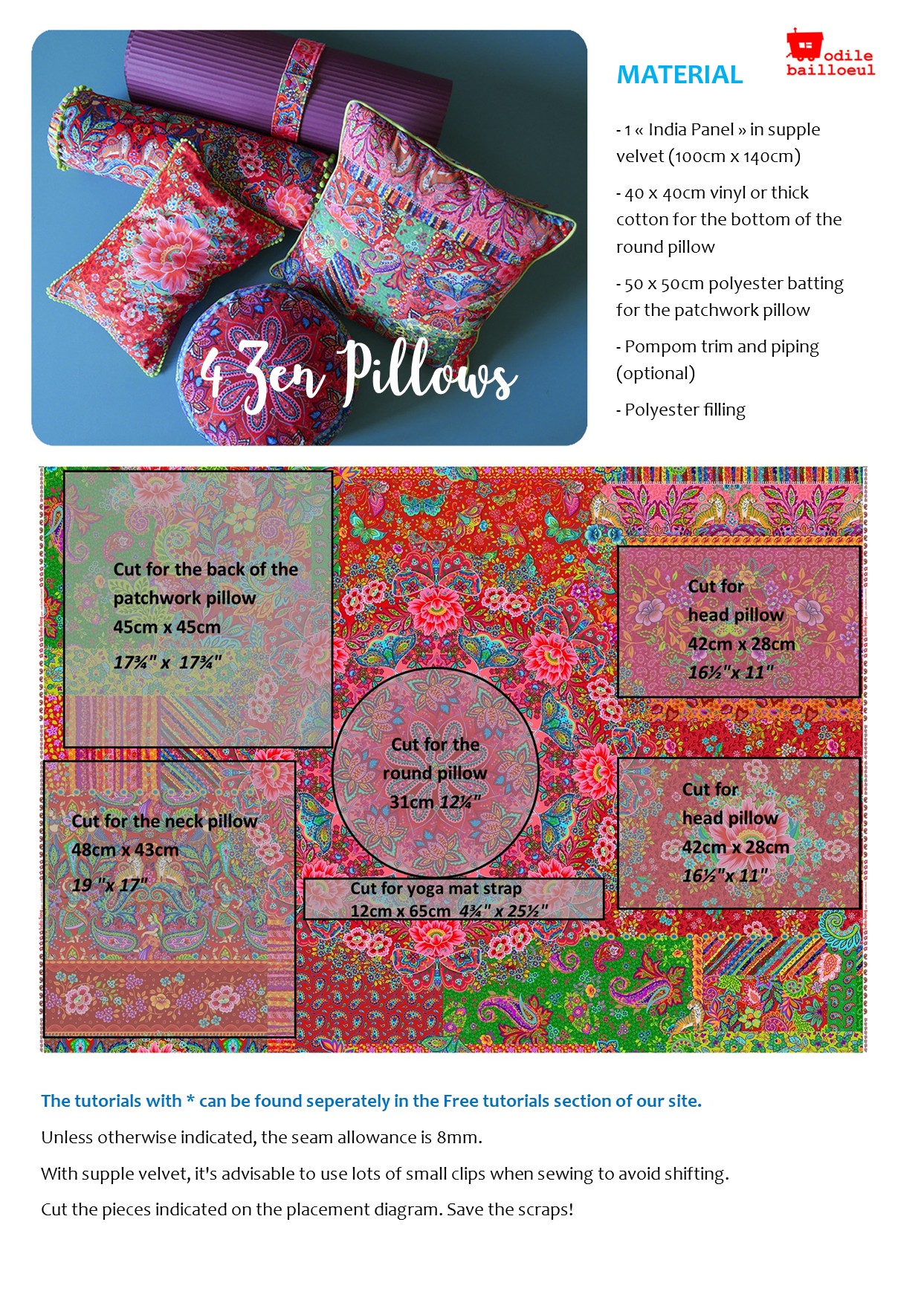 Free sewing tutorial zen pillows